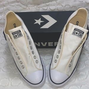 White Converse Chuck Taylor All Star Slip Sneakers NEW IN BOX